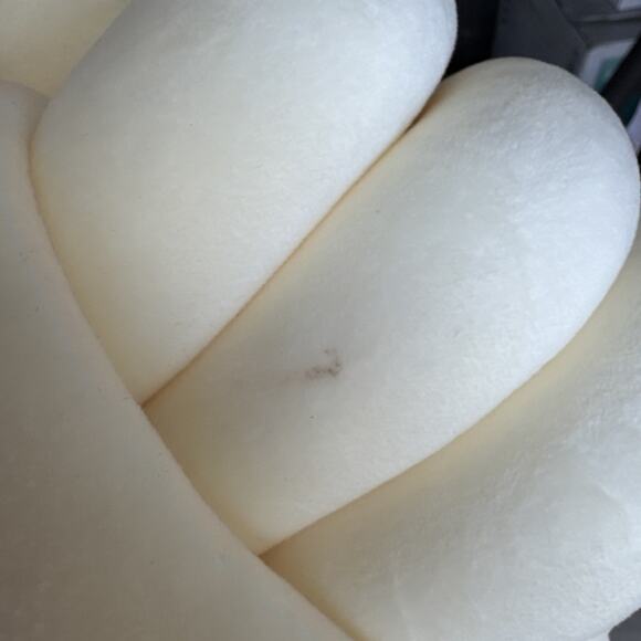 3 for $9 Cream White Knot Pillow 10” Round Soft Plush Knot Ball Pillow... - Picture 4 of 4